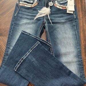 Miss Me Women's Dark Blue Boot Cut Jeans